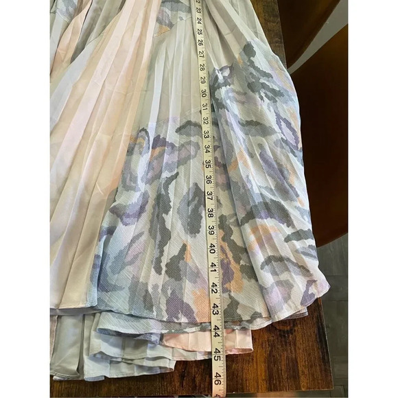 Bcogmaxazria Jaelyn Print Blocked Pleated Dress Size M - Picture 11 of 15